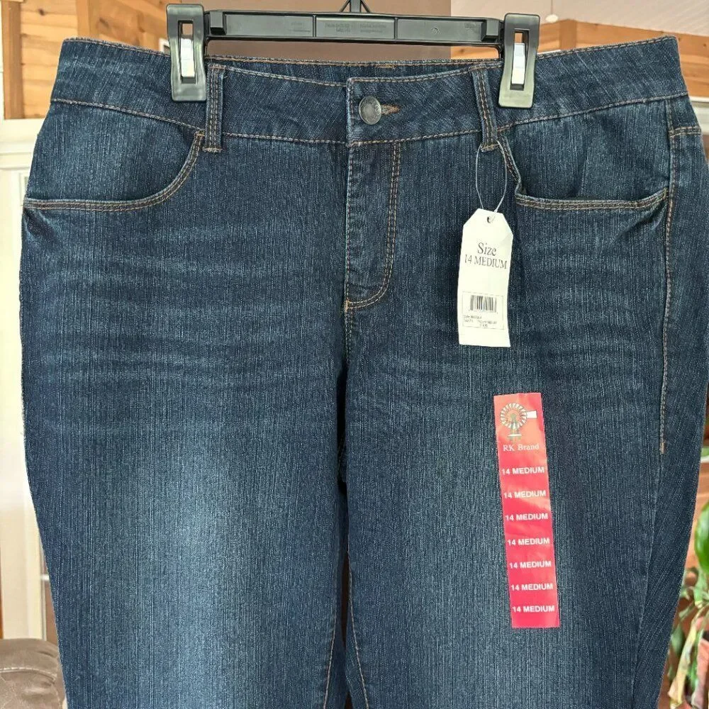 Rural King Jeans Women 14 Bootleg Midrise Stretch Cowgirl Western Work Chore NEW - Picture 6 of 9